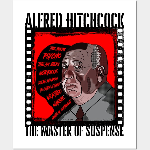Alfred Hitchcock The Master of Suspense Wall Art by EmmaFifield